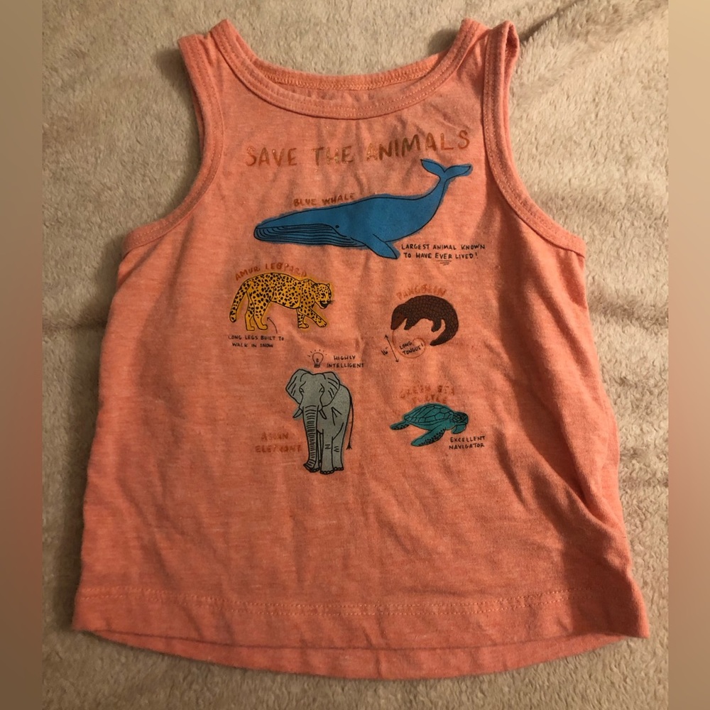 Cat & Jack 12 month Cute Orange tank; smoke and pet free home, *like new*